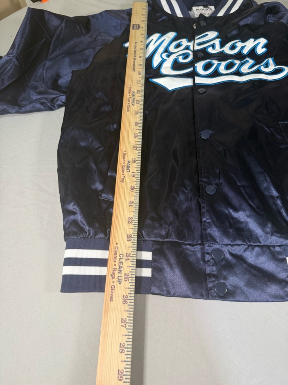 Molson Coors Satin Varsity Jacket‎ Mens M Beer Promo Y2K Streetwear - Picture 12 of 12